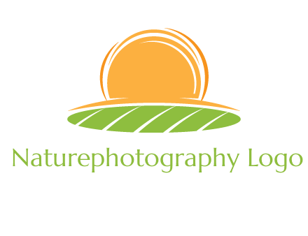 farm field with rising sun logo