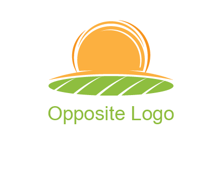 farm field with rising sun logo