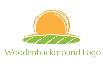 farm field with rising sun logo