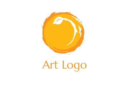 abstract leaf with circle icon