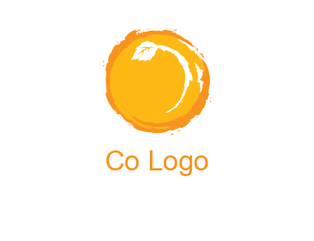 abstract leaf with circle icon