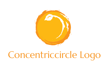 abstract leaf with circle icon