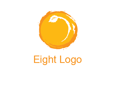 abstract leaf with circle icon