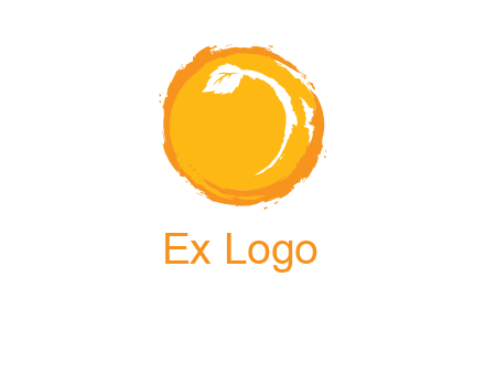 abstract leaf with circle icon