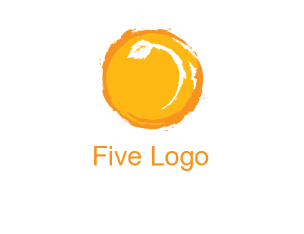 abstract leaf with circle icon