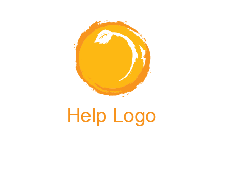 abstract leaf with circle icon