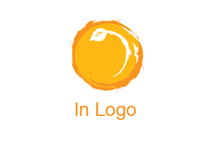 abstract leaf with circle icon