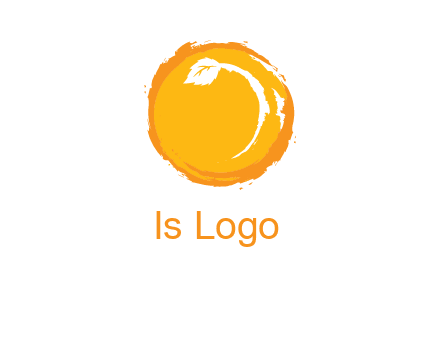 abstract leaf with circle icon