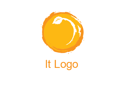 abstract leaf with circle icon