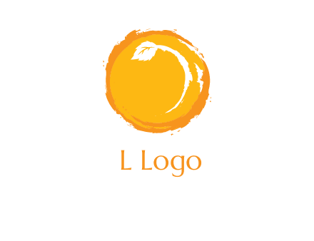 abstract leaf with circle icon