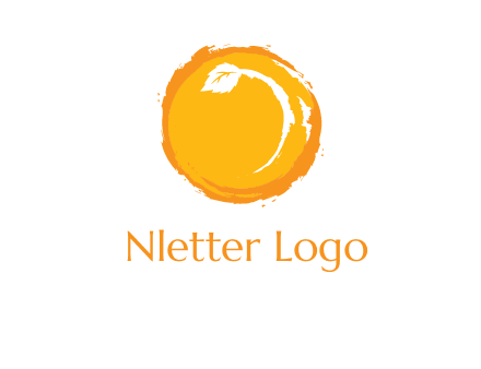 abstract leaf with circle icon
