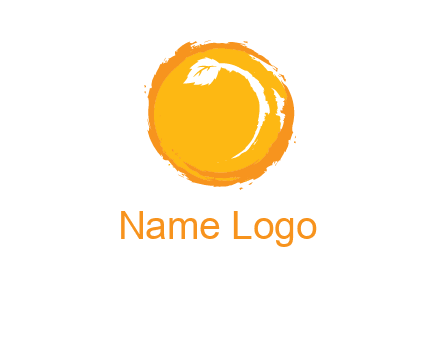 abstract leaf with circle icon