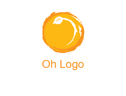 abstract leaf with circle icon