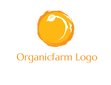 abstract leaf with circle icon
