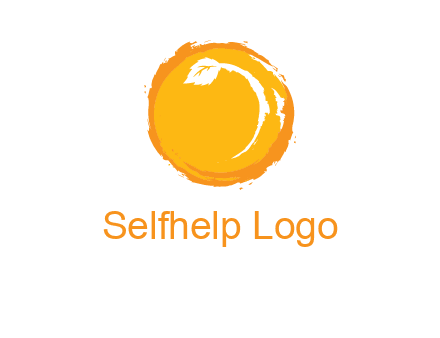 abstract leaf with circle icon