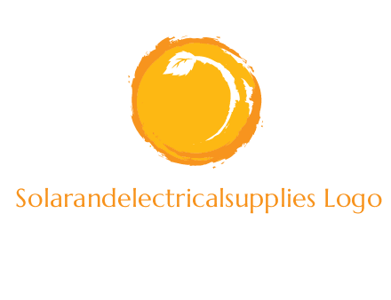 abstract leaf with circle icon