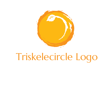 abstract leaf with circle icon