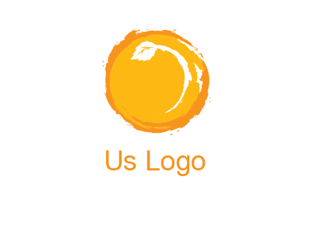 abstract leaf with circle icon