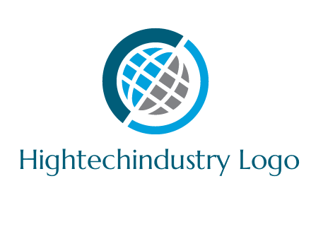 abstract globe inside circle logo