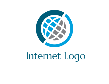 abstract globe inside circle logo