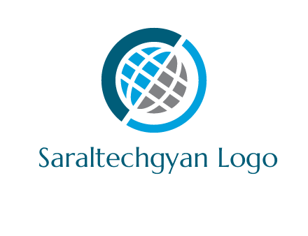abstract globe inside circle logo