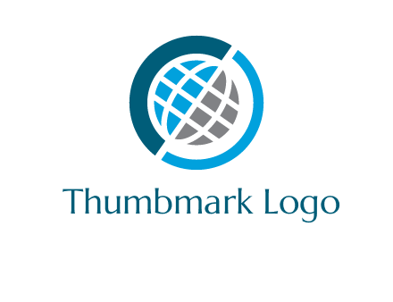 abstract globe inside circle logo