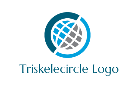 abstract globe inside circle logo