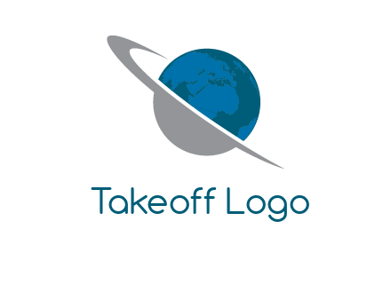 swoosh around the globe icon