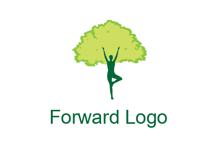 person with tree logo