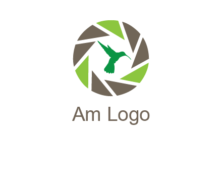 bird inside camera shutter logo