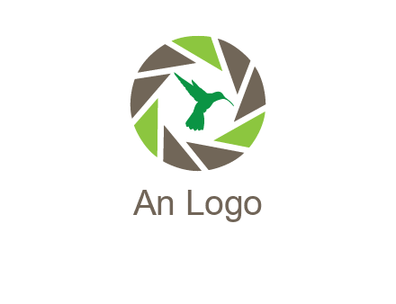 bird inside camera shutter logo