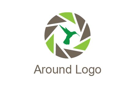 bird inside camera shutter logo
