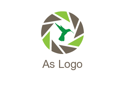 bird inside camera shutter logo