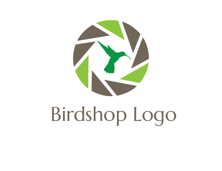 bird inside camera shutter logo
