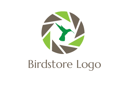 bird inside camera shutter logo