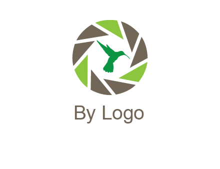 bird inside camera shutter logo
