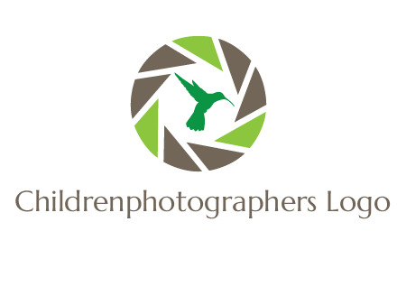 bird inside camera shutter logo