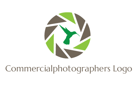 bird inside camera shutter logo