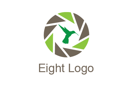 bird inside camera shutter logo