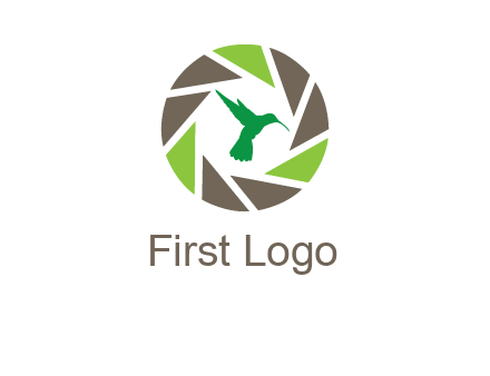 bird inside camera shutter logo