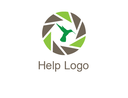bird inside camera shutter logo