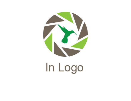 bird inside camera shutter logo