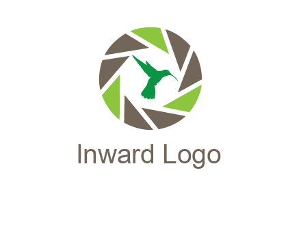 bird inside camera shutter logo