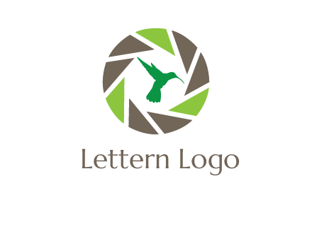 bird inside camera shutter logo
