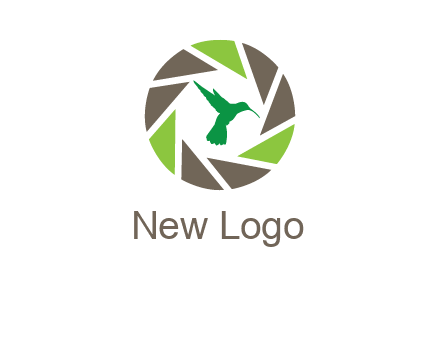 bird inside camera shutter logo