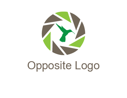 bird inside camera shutter logo
