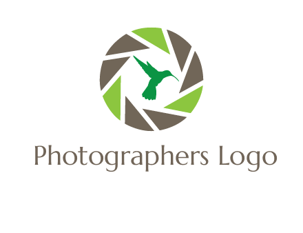 bird inside camera shutter logo