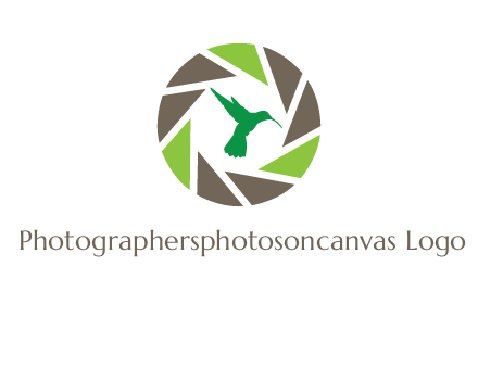 bird inside camera shutter logo