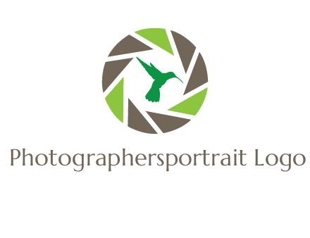 bird inside camera shutter logo