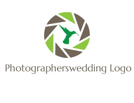 bird inside camera shutter logo